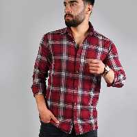 پیراهن مردانه سایز XL مدل massimo زرشکی
