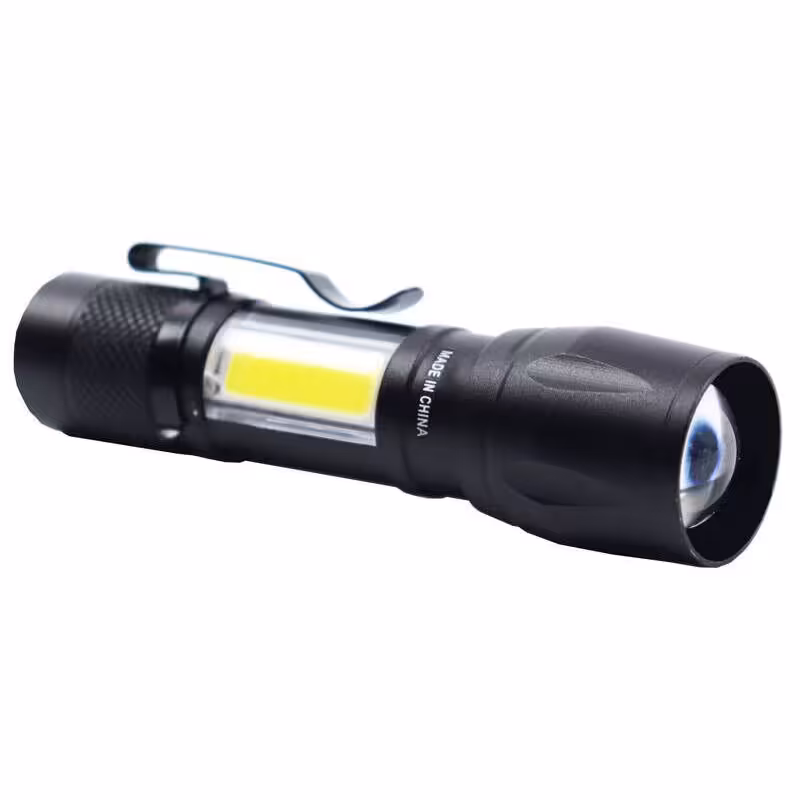 چراق قوی زوم دار کوچک چراق قوه جیبی مدل xpe cob چراغ قوه جیبی چراغ قوه کوچیک زوم دار