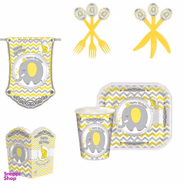 مجموعه 84 عددی تم تولد طرح فیل کوچولو مدل AR