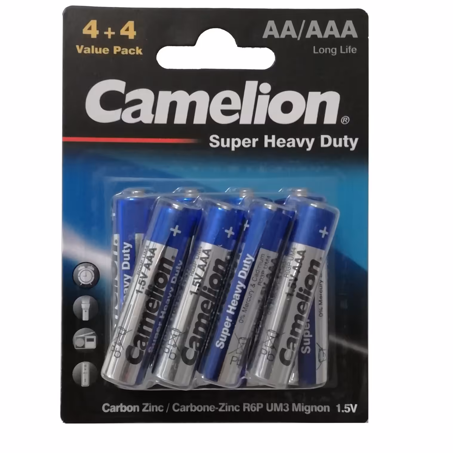 باتری 8 عددی کملیون (4قلمی،4نیم قلم)