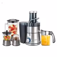 آبمیوه گیر 4کاره مارک گوسونیک مدل 728 پارچ شیشه دارای پارچ مخلوط کن آسیاب و خردک