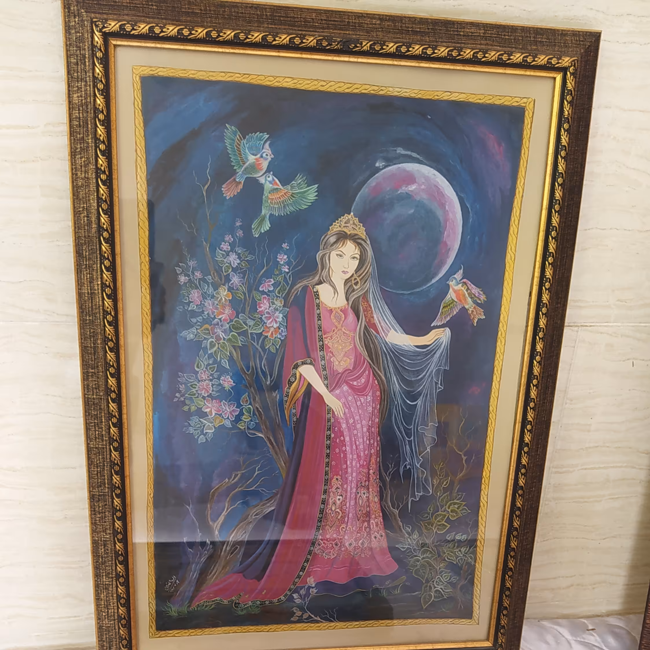 تابلو مینیاتور  بانوی مهتاب