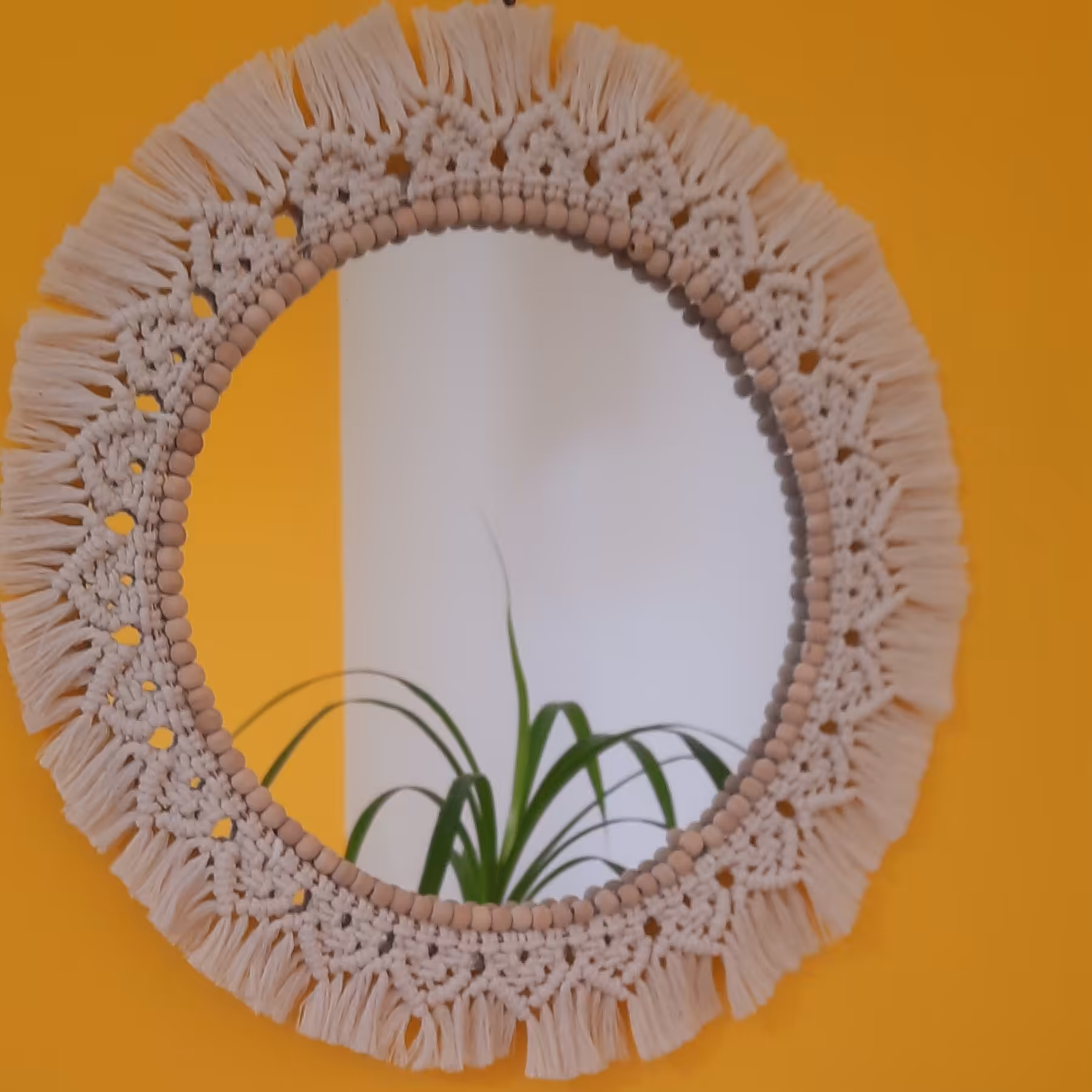 آینه مکرومه قطر 30 سانت