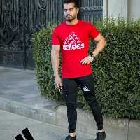 ست تیشرت وشلوار ADIDAS مدل BERKAN (قرمز)