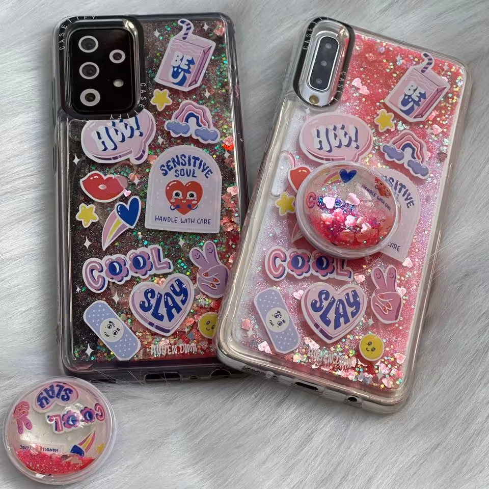 قاب گوشی اکواریومی پاپ سوکت دار  اکواریومی ارسال رایگان 