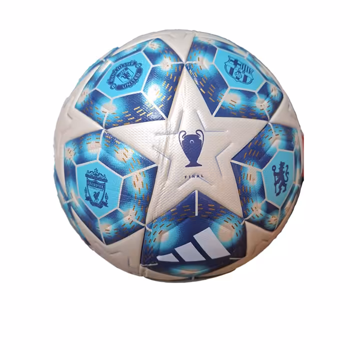 توپ فوتبال پرسی فینال لیگ قهرمانان اروپا لندن 2024 رنگ آبی