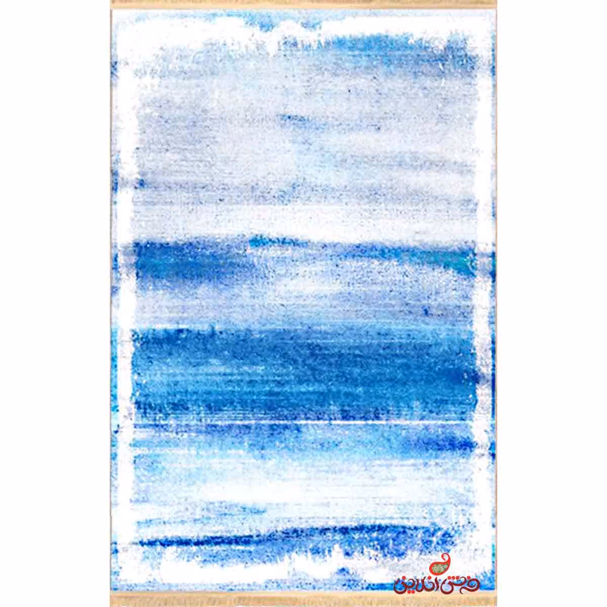 فرش ماشینی کلاریس کلکسیون مدرن کد  100440آبی