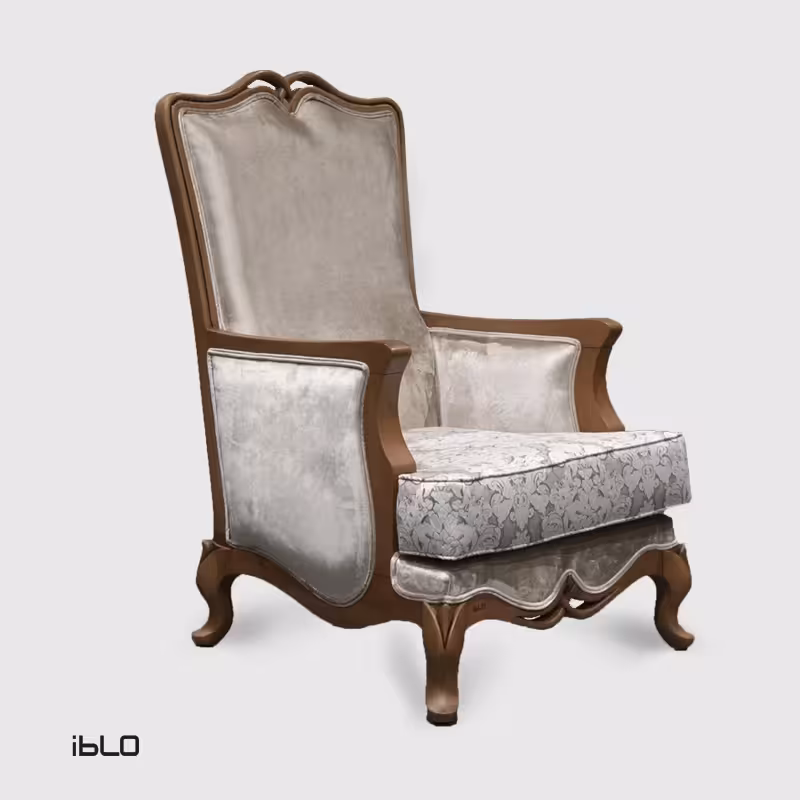 مبل یک‌نفره نئوکلاسیک لیونا (صدفی)