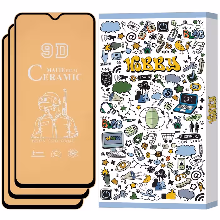 گلس سرامیکی مات مناسب برای گوشی موبایل شیائومی Redmi 9 Prime پک 3 عددی