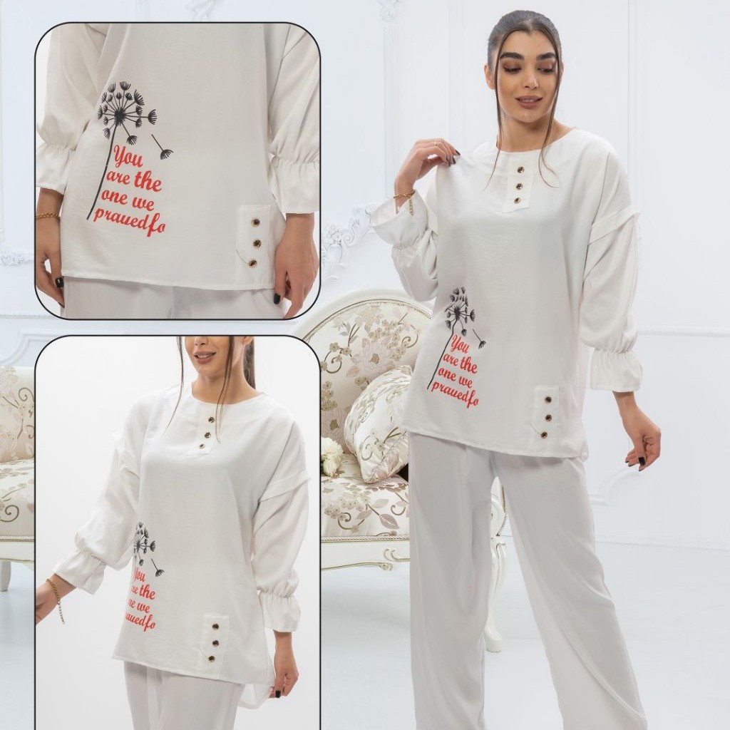 تونیک شلوار ابروبادی نخی