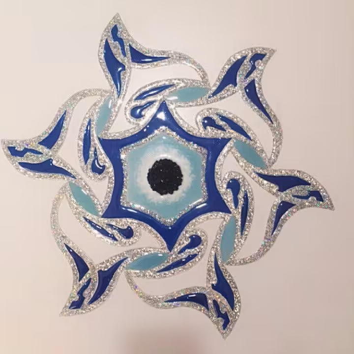 تابلو چشم ونظر رزینی طرح تذهیب