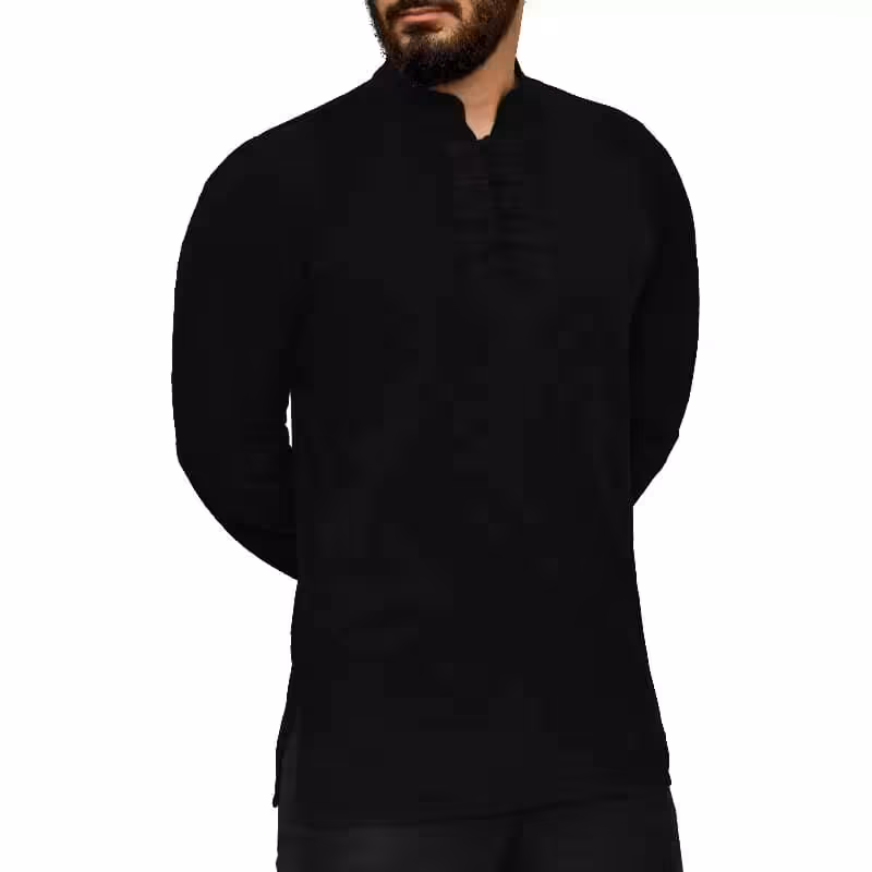 بلوز چهار گره مردانه جلو بسته آستین بلند ویژه محرم