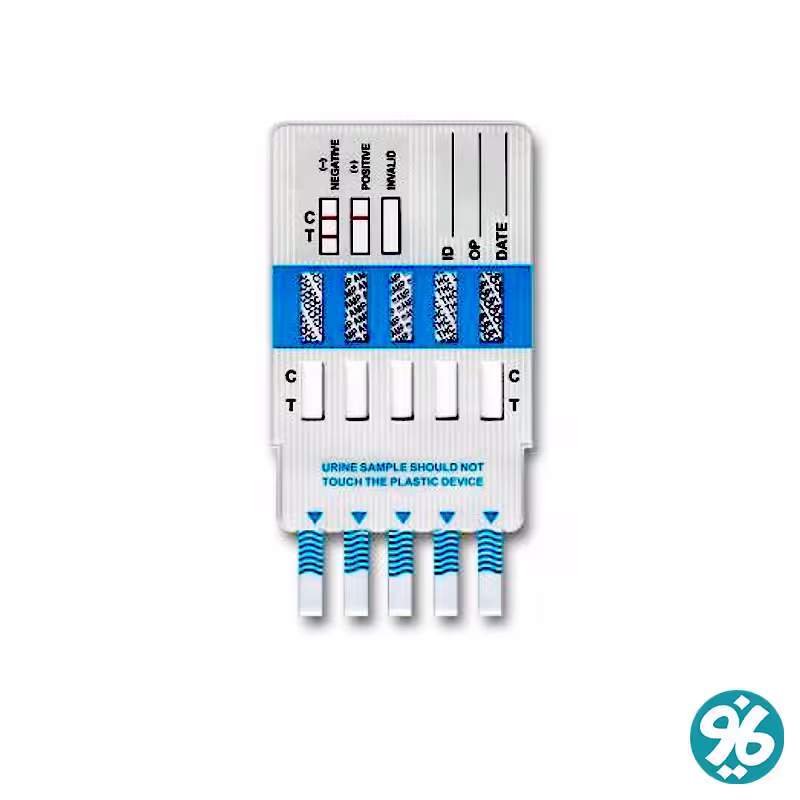 تست اعتیاد 5 کاره مرفین، آمفتامین، مت‌آمفتامین، حشیش و متادون فرافن