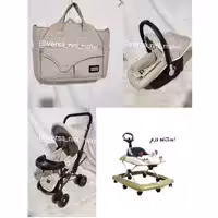 سرویس کالسکه ورسا 4تکه قابل استفاده تا 4 سال در 2 رنگ کرم و طوسی 