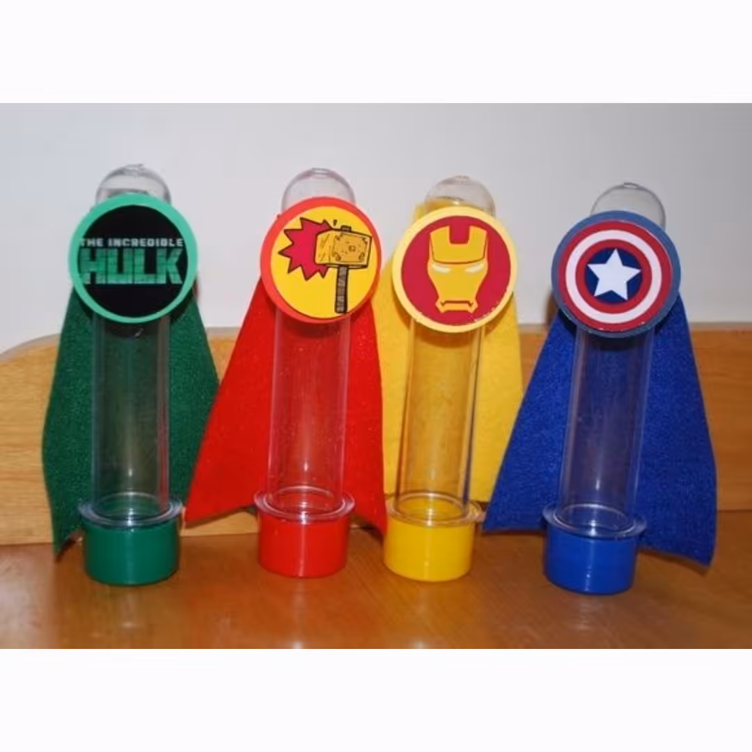پک 6 عدد ی لوله اسمارتیز  تم ابر قهرمانان