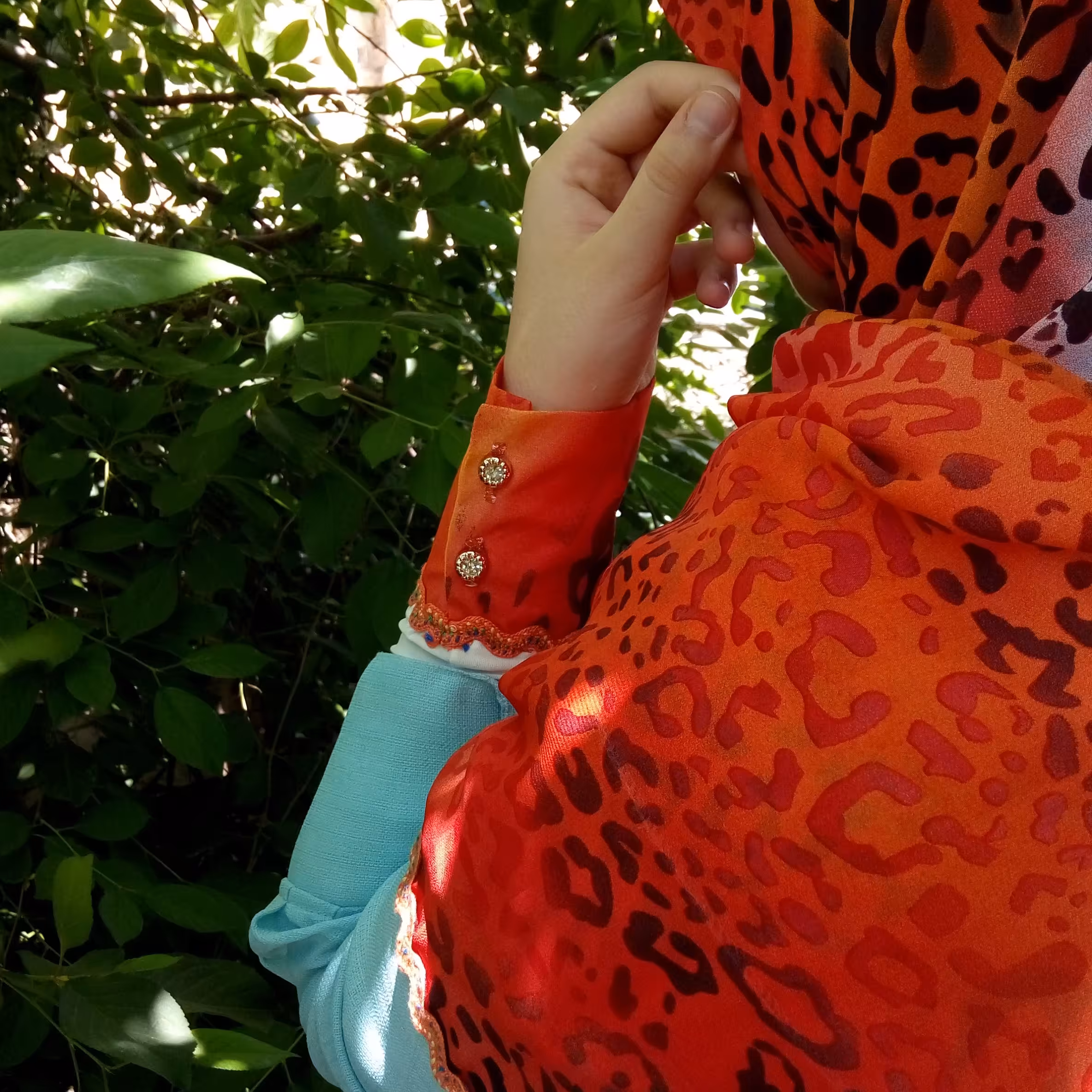 ست حجاب روسری و ساق دست