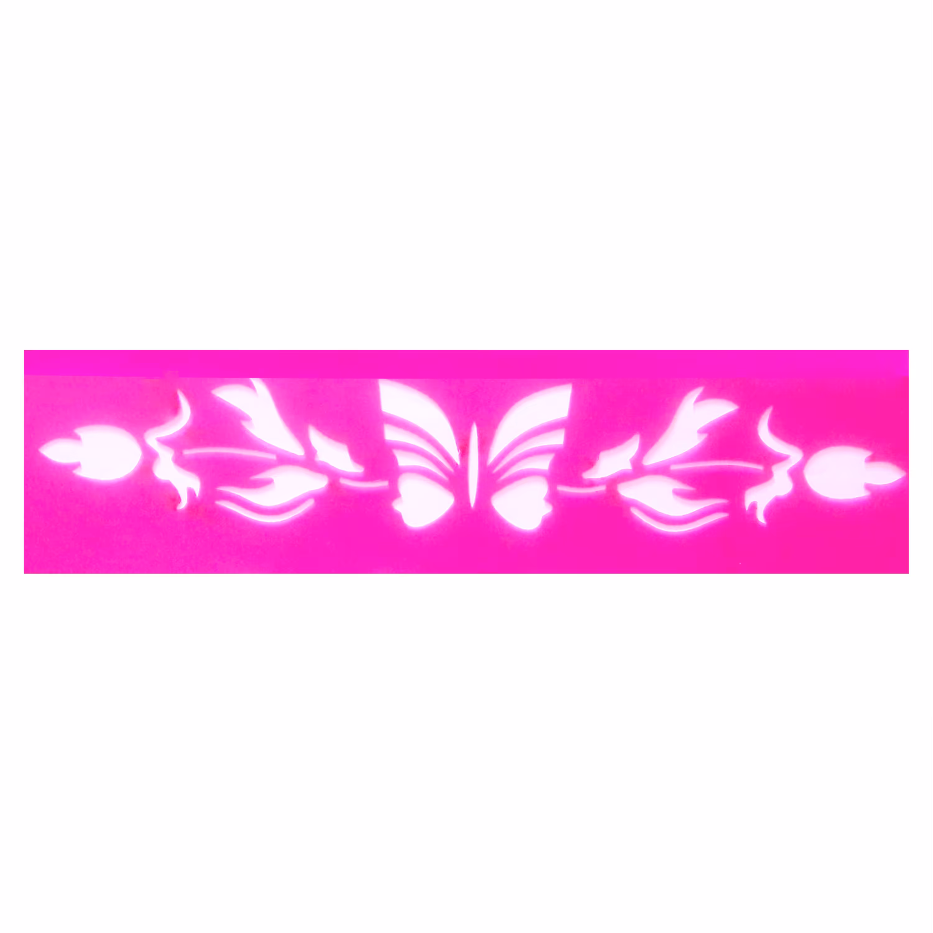 شابلون استنسیل طرح پروانه ابعاد29در 7 CM