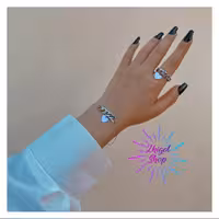 ست دستبندانگشتر کارتیر با آویز قلبی