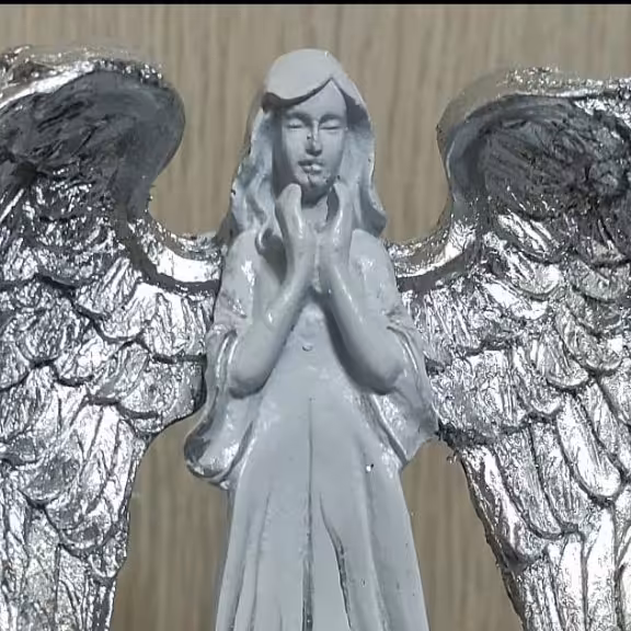 جاشمعی فرشته ورق نقره و طلا سایز بزرگ 