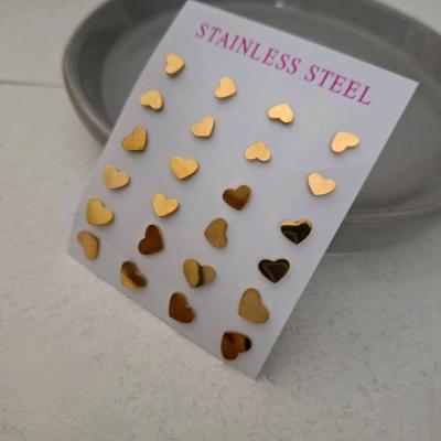 پک گوشواره استیل میخی 12 جفت