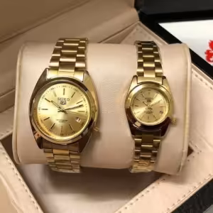 ست ساعت سیکو بنداستیل طلایی