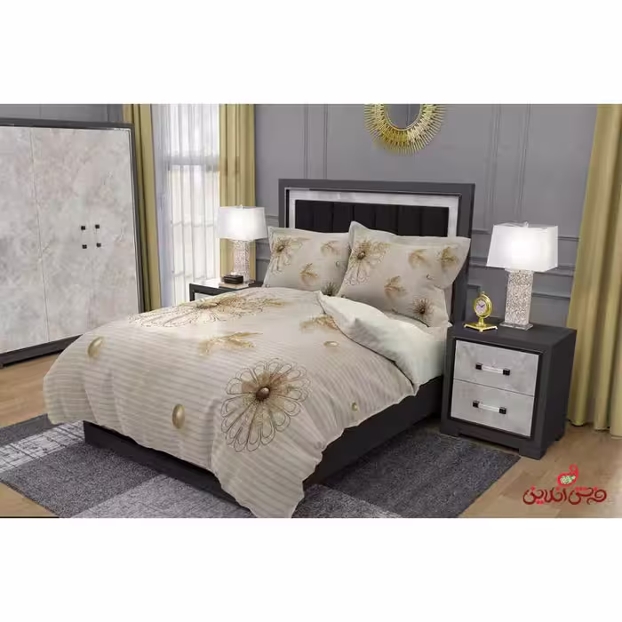 روتختی طرح گل و مروارید کد 2502