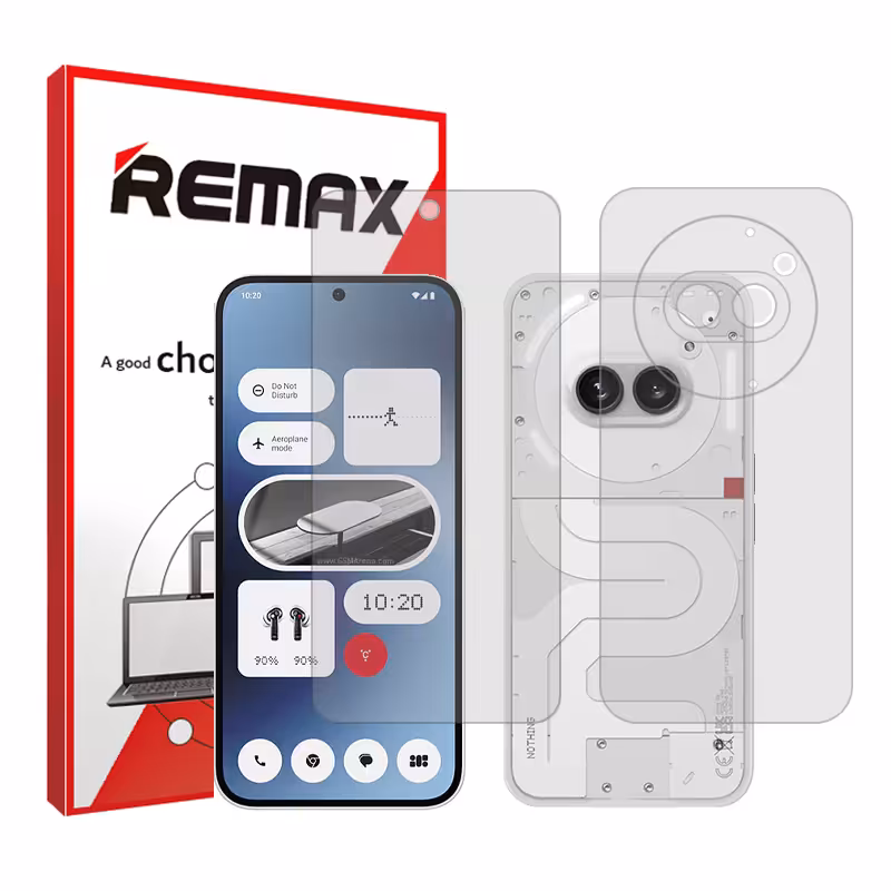 گلس صفحه نمایش و پشت گوشی ناتینگ Phone 2a مدل شفاف برند ریمکس کد SS