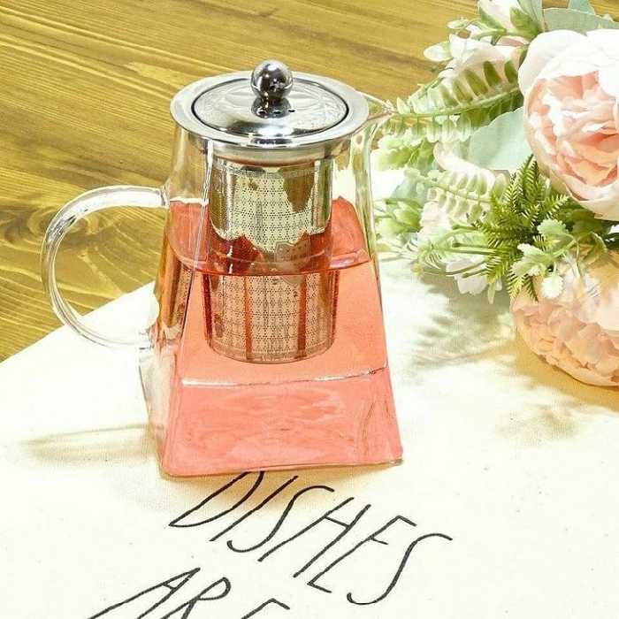 قوری پیرکس مکعبی شعله مستقیم 950 میلی لیتر 