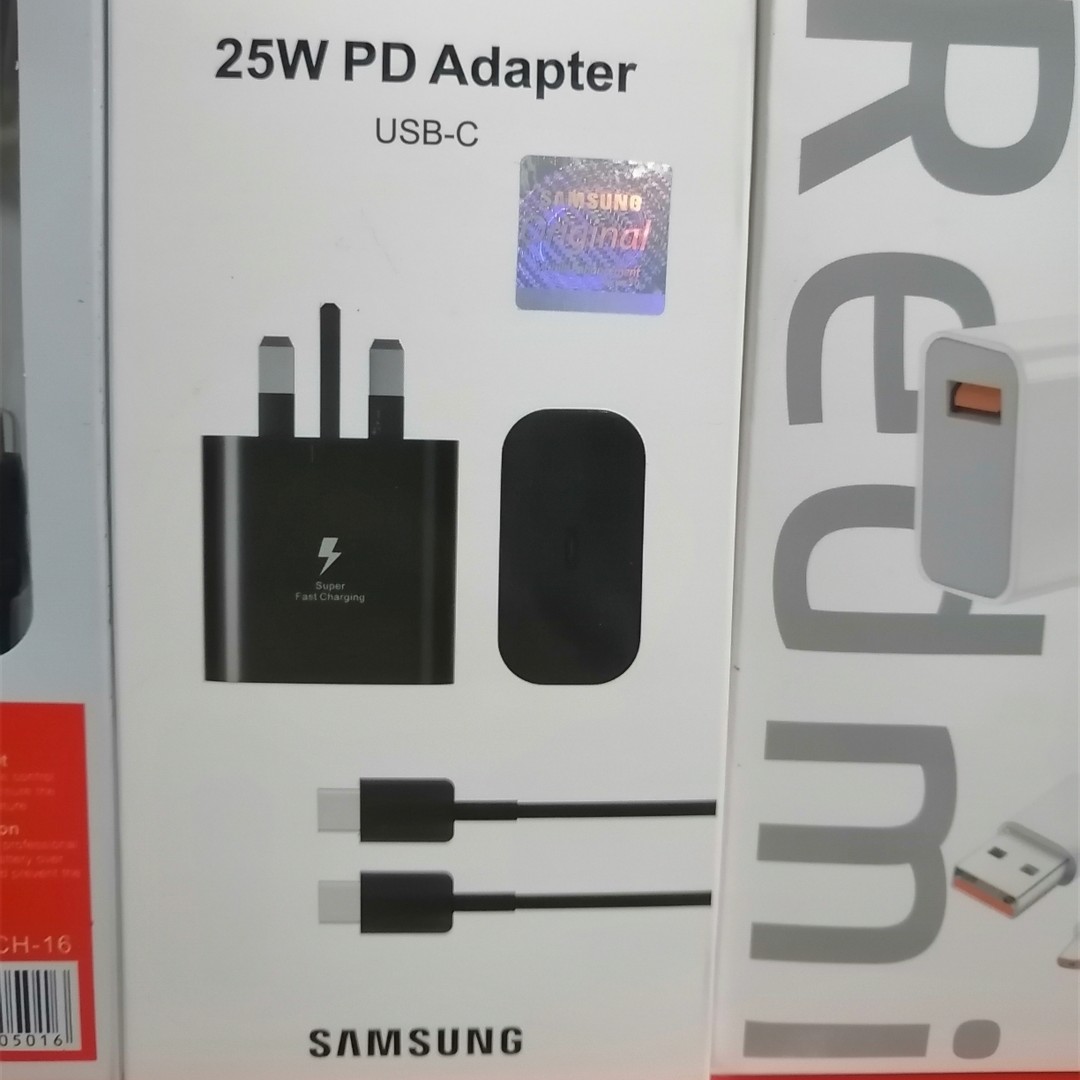 شارژ 25 وات سامسونگ دوسر تایپ سی سوپرفست شارژ 25w اورجینال 2 سر tipe-c