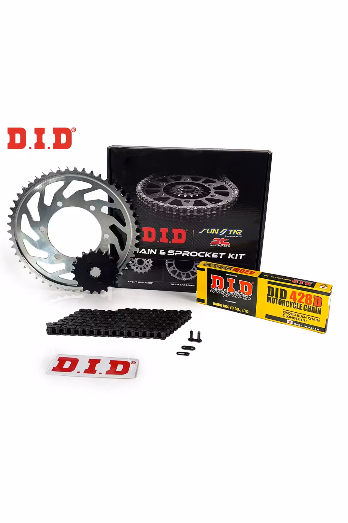 زنجیر موتورسیکلت مجموعه دنده زنجیره ای HONDA CBR 125 R CC 2004 2010 125CC CHAIN: DID 42 Sunstar