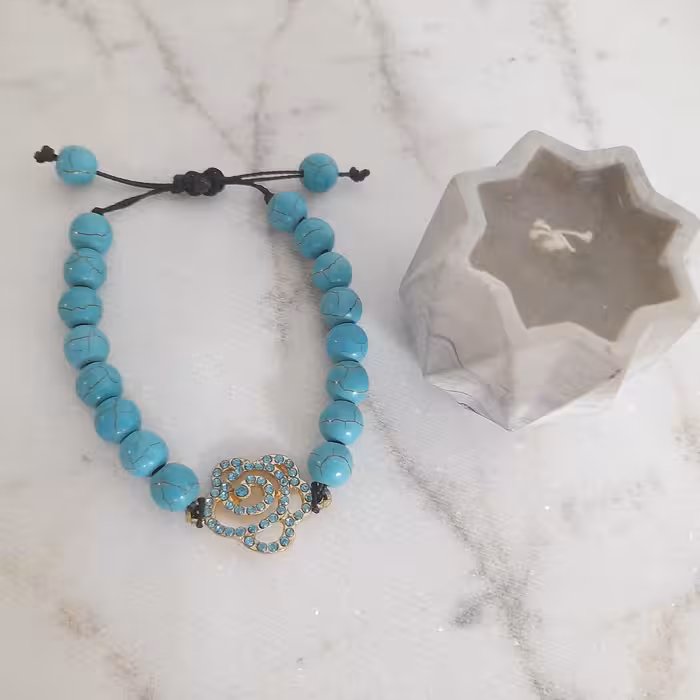 دستبند فیروزه ای 