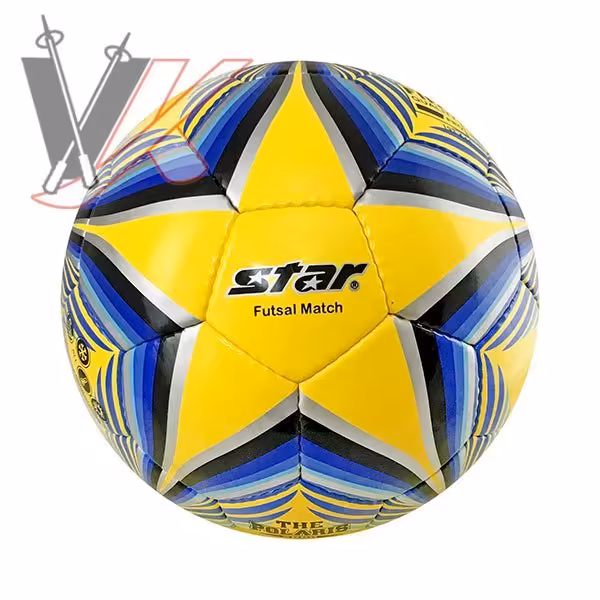توپ فوتسال دوخت استار مدل SB375 زرد آبی کد 1902040