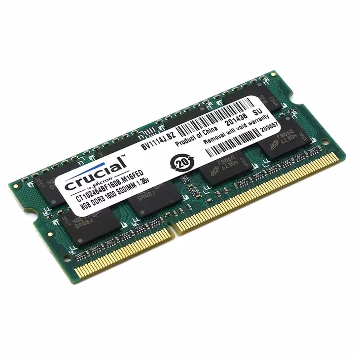 رم لپ تاپ کروشیال RAM CRUCIAL DDR3 8GB 12800S MHz PC3L
