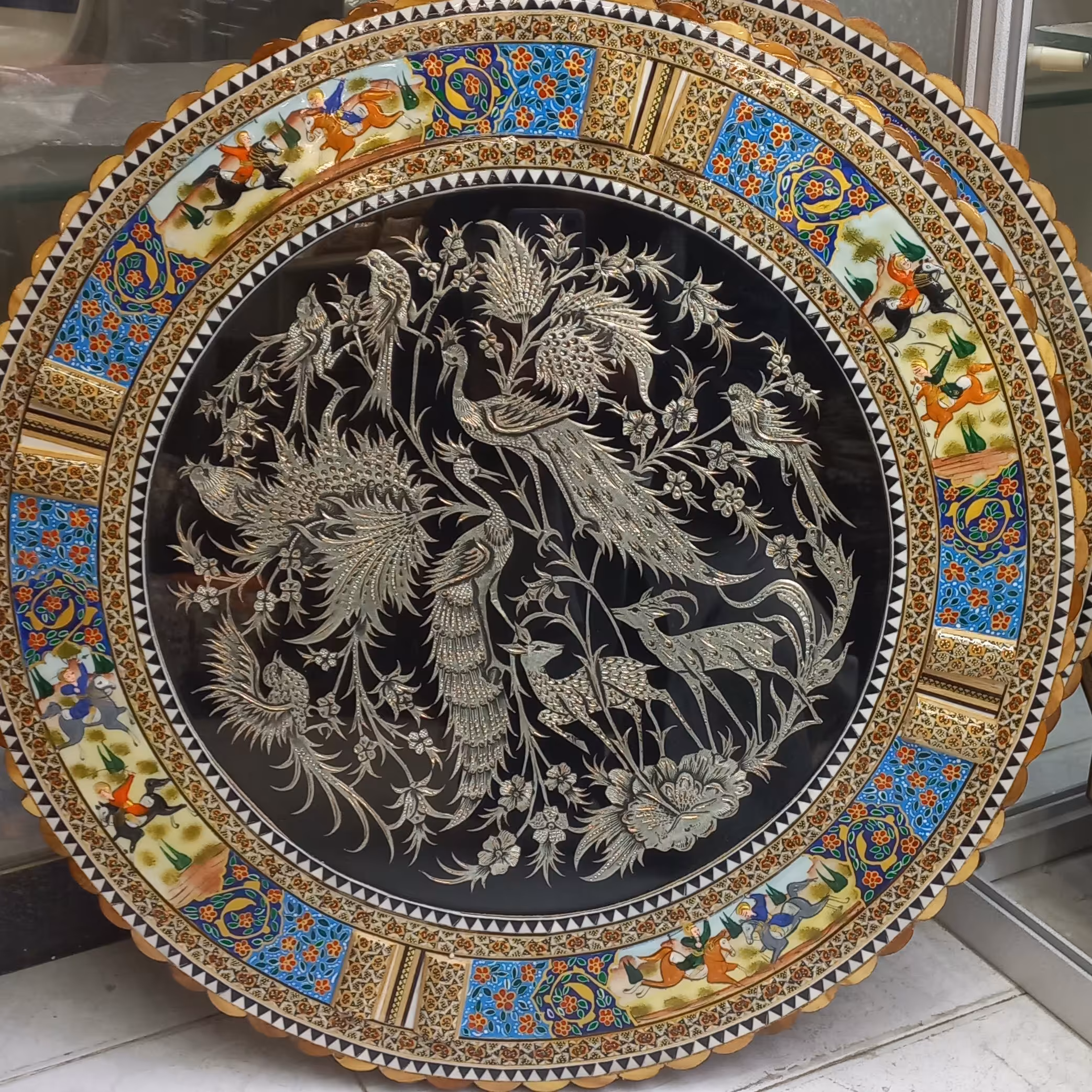 تابلو قلمزنی طرح بوستان عشق