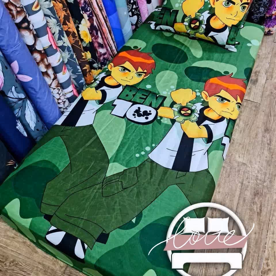 نیم ست یک نفره با روبالشتی و ارسال رایگان طرح بن تن