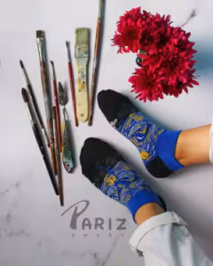 جوراب مچی شب پر ستاره نخ پنبه فری سایز