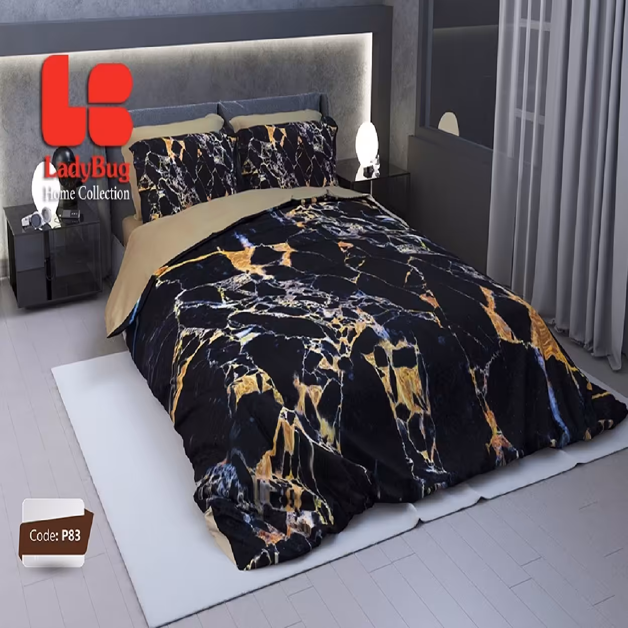 سرویس روتختی لیدی باگ LB کد P-83 دونفره 6 تکه 