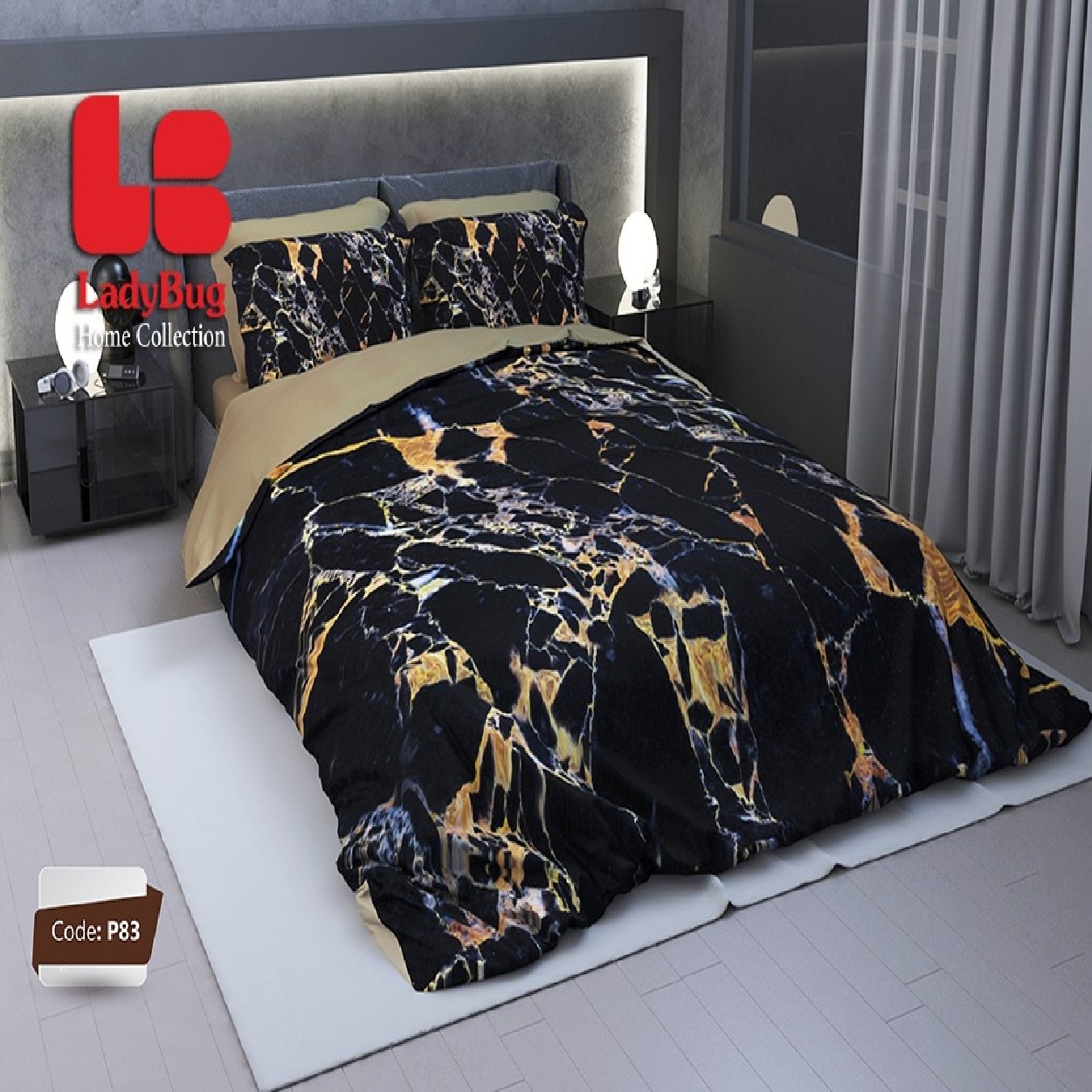 سرویس روتختی لیدی باگ LB کد P-83 دونفره 6 تکه