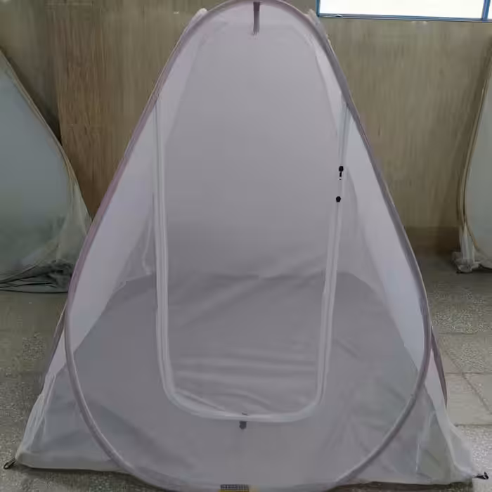 پشه بند مسافرتی 4 نفره جنس درجه یک  کیف ضخیم تور ریز بافت 