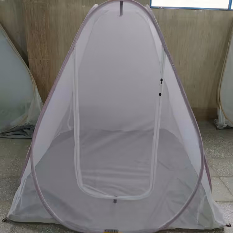 پشه بند مسافرتی 4 نفره جنس درجه یک  کیف ضخیم تور ریز بافت 