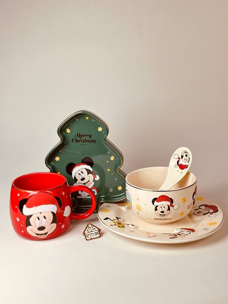 ست 5 تیکه طرح برجسته میکی و دوستان دیزنی Merry Christmas کد002416