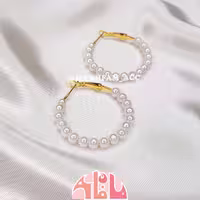 گوشواره مرواریدی مدل CRCMRV ماه فام