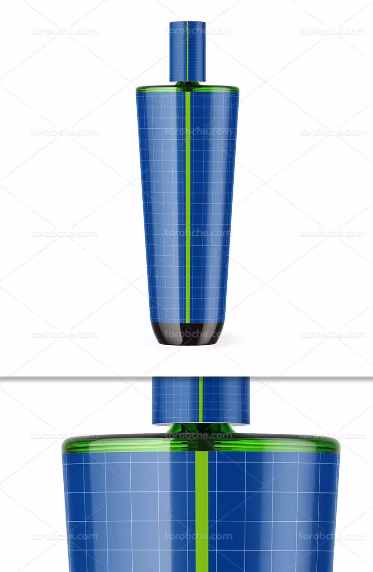 موکاپ بسته بندی شیشه ای لوازم آرایش | گرافیک با طعم تربچه