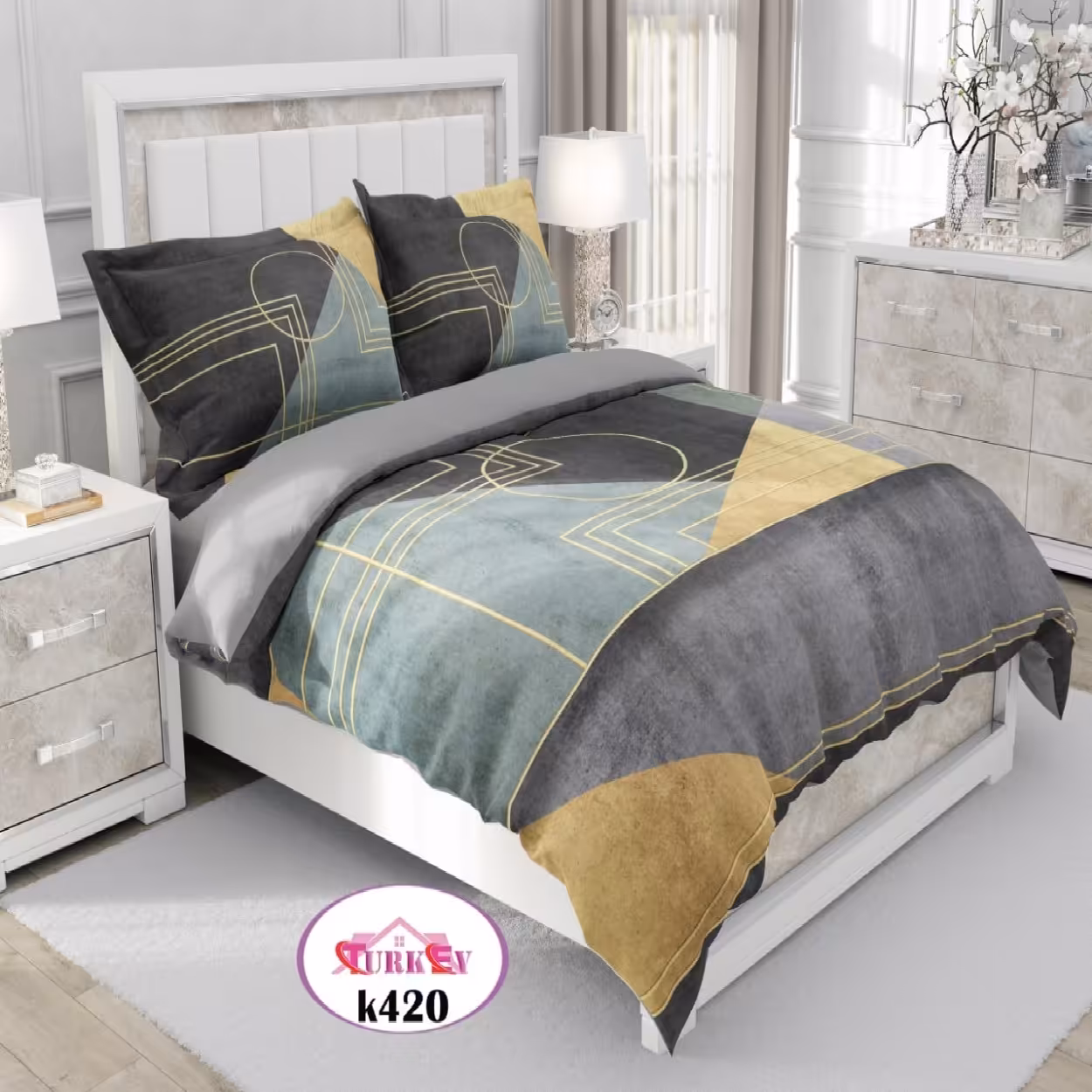 سرویس روتختی ترک إو turkev کد K-420 دونفره 6 تکه