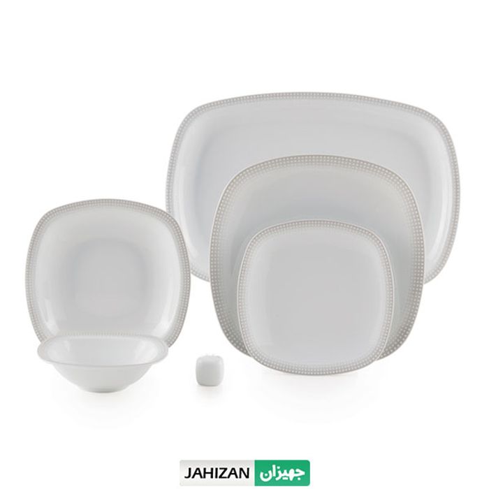 سرویس چینی زرین 27پارچه مون بلان طوسی کواترو