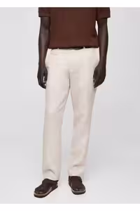 شلوار مردانه باریک 100 ٪ کتانی منگو MANGO Man