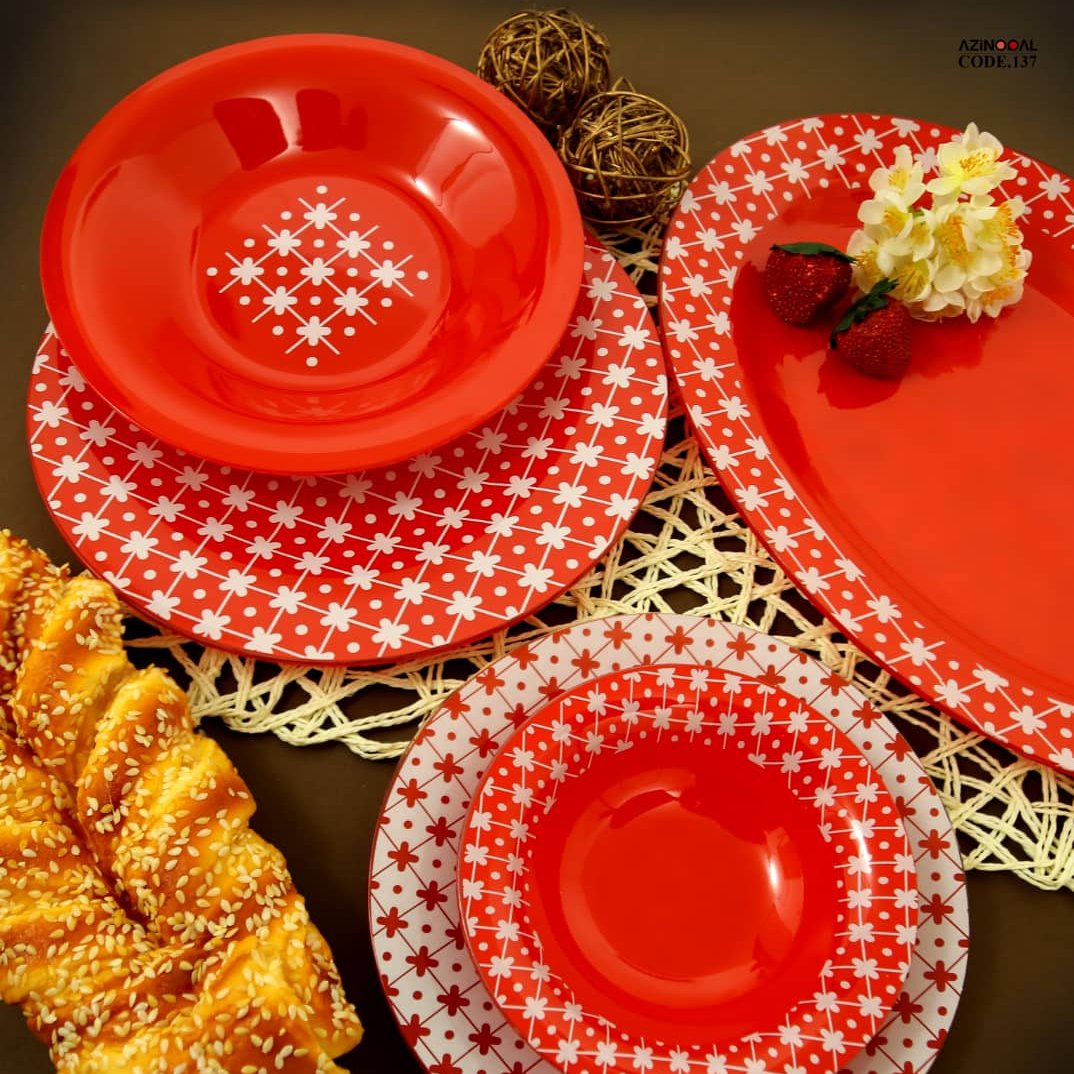 سرویس غذاخوری 25پارچه  آذین اوپال  ست 6نفره اوپال