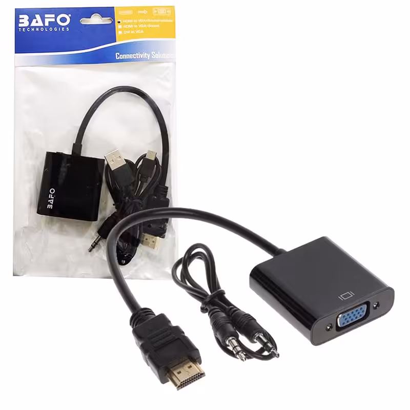 تبدیل HDMI To VGA   Audio بافو BAFO