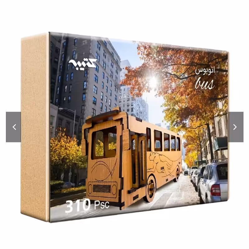 پازل سه بعدی چوبی اتوبوس 