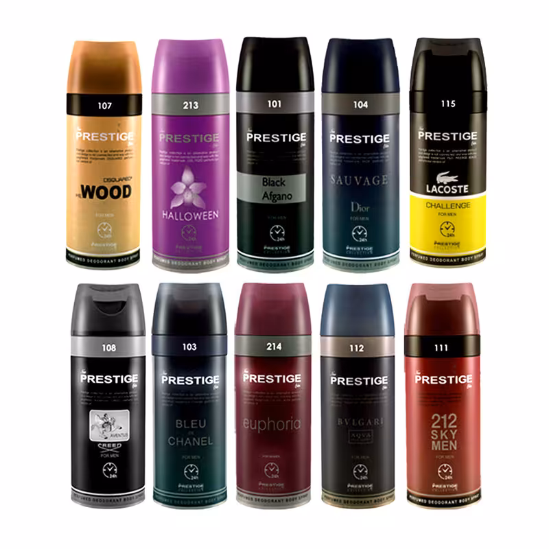 اسپری خوشبو کننده بدن پرستیژ مدل p10 حجم 150 میلی لیتر مجموعه 10 عددی